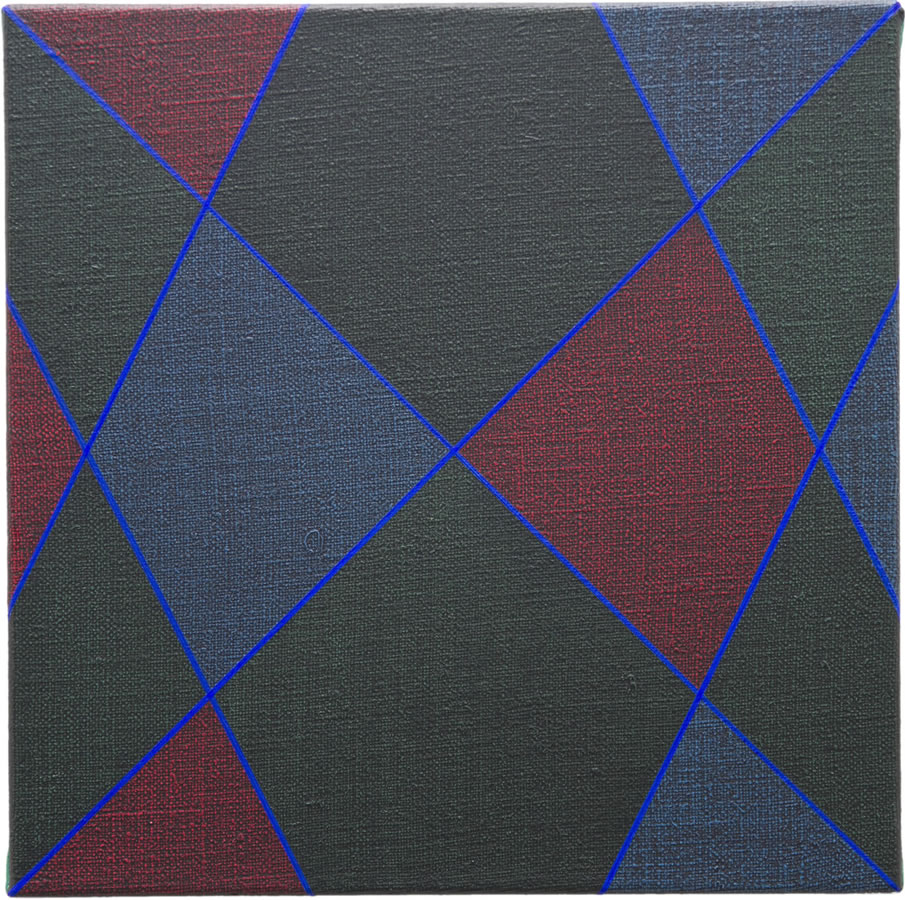 Green Madonna, 2016, acrylic on flax 30cm x 30cm