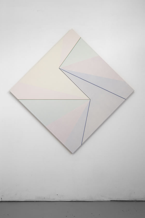 Katrina Blannin, Diamond Light 100 2015, 140x140cm acrylic on linen